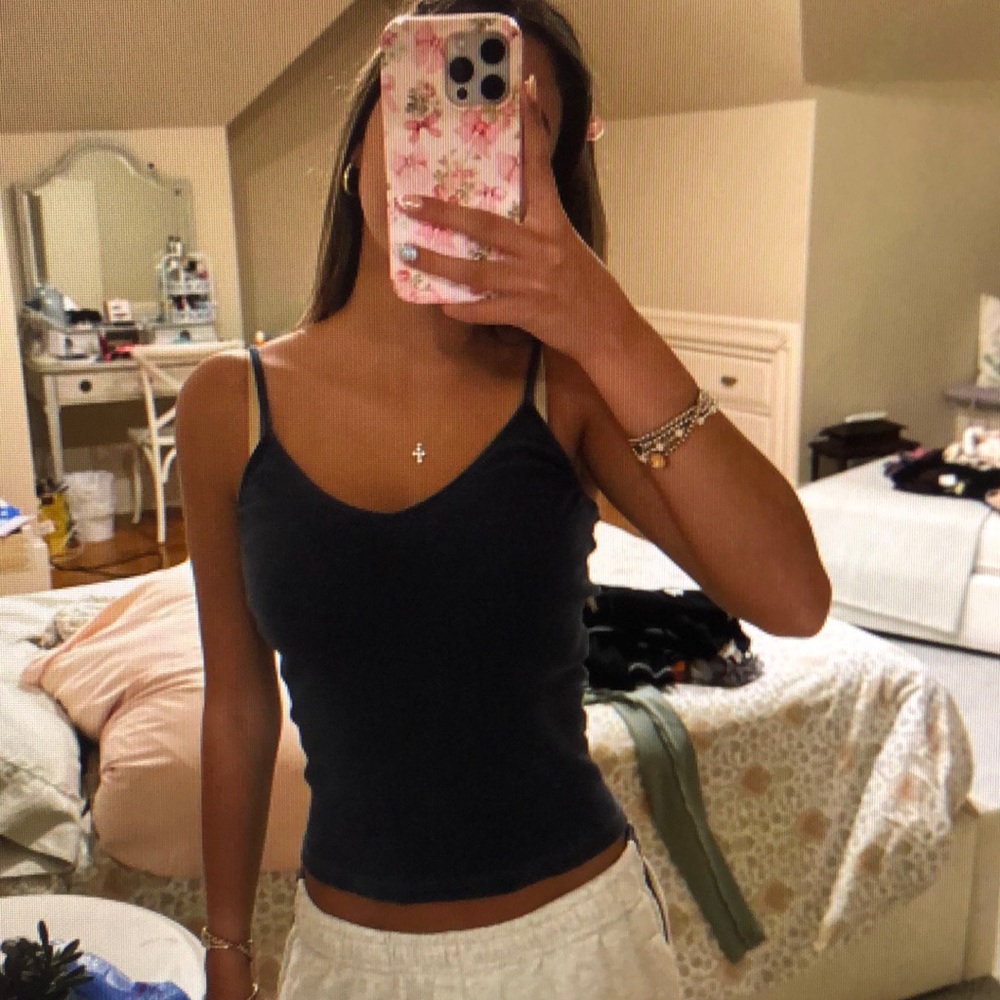 Women's Black Spaghetti Strap Top